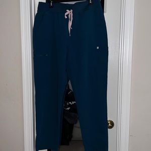 Figs HIGH WAIST yola scrub pants size XL caribbean blue